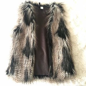 Faux Feather Vest